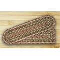 Capitol Earth Rugs Olive-Burgundy-Gray Rectangle Stair Tread 39-324